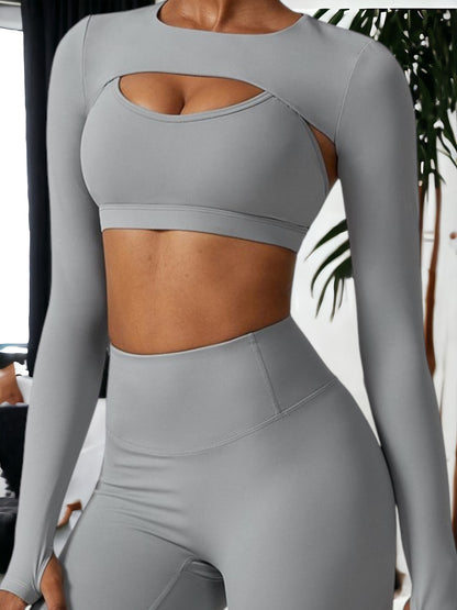 Waistcoat Long-Sleeved Shawl Yoga Top Cover-up