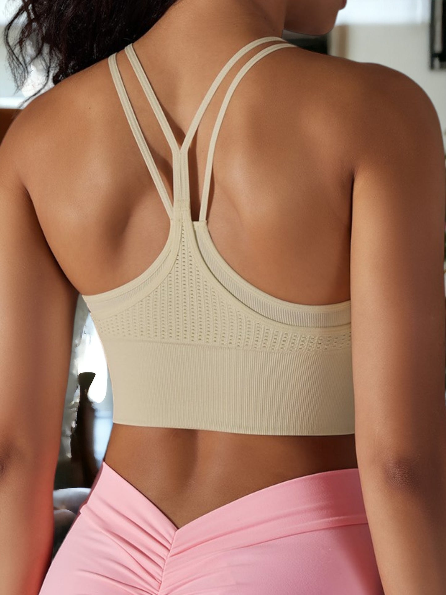 Tops de ropa deportiva de yoga de doble capa