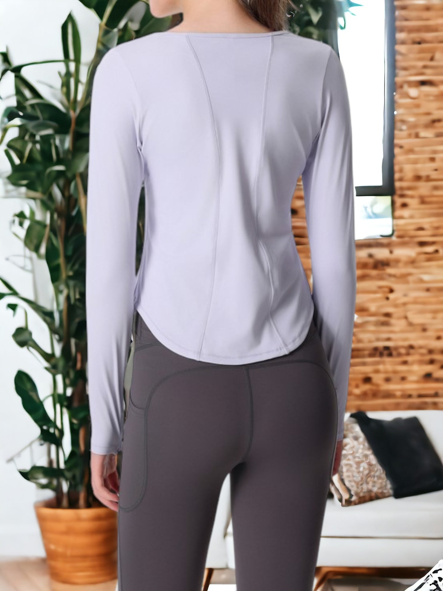 Sudadera de yoga de manga larga, holgada, ajustada y de secado rápido