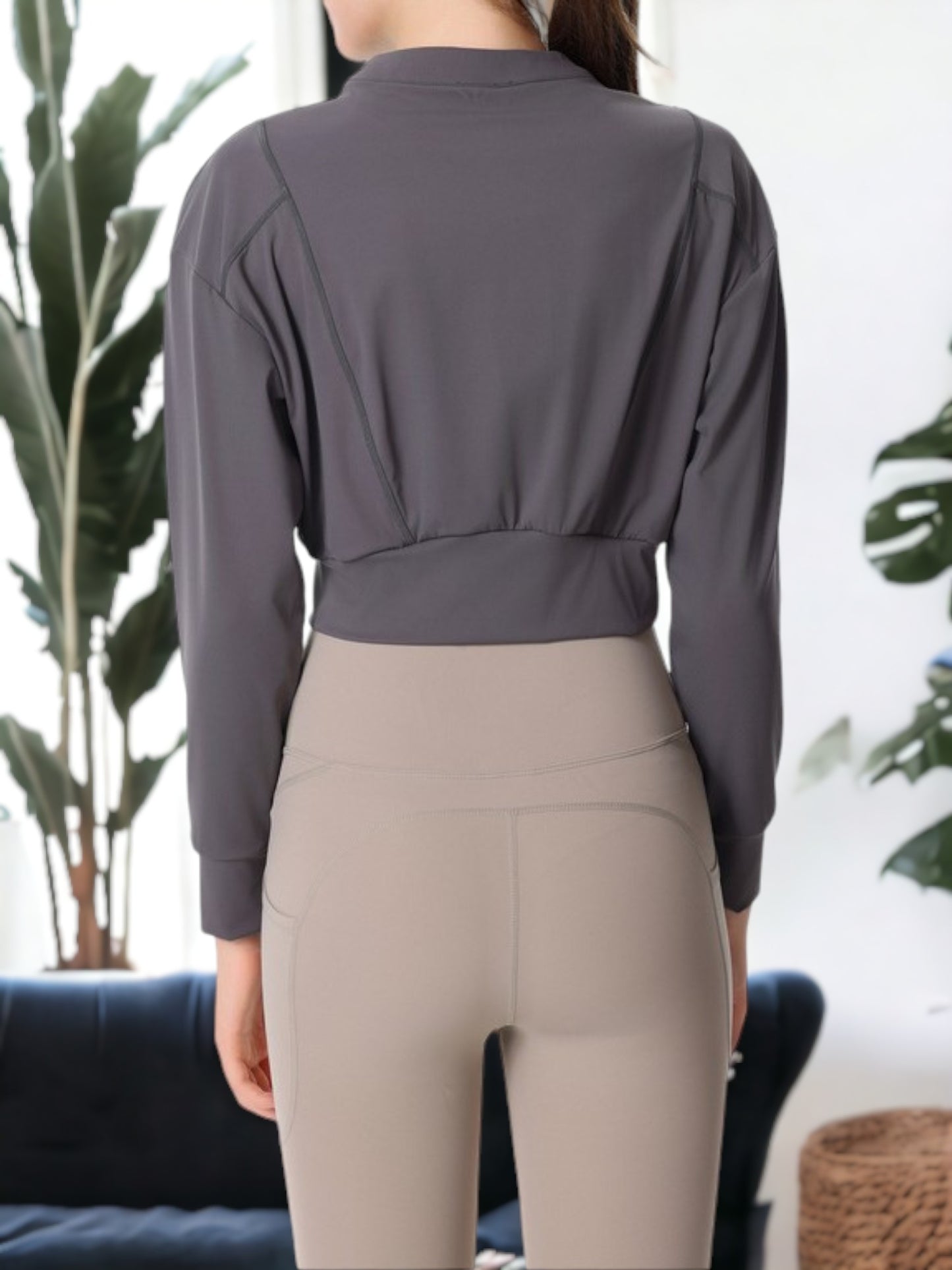 Chaqueta de entrenamiento de pilates de manga larga Ropa deportiva y fitness