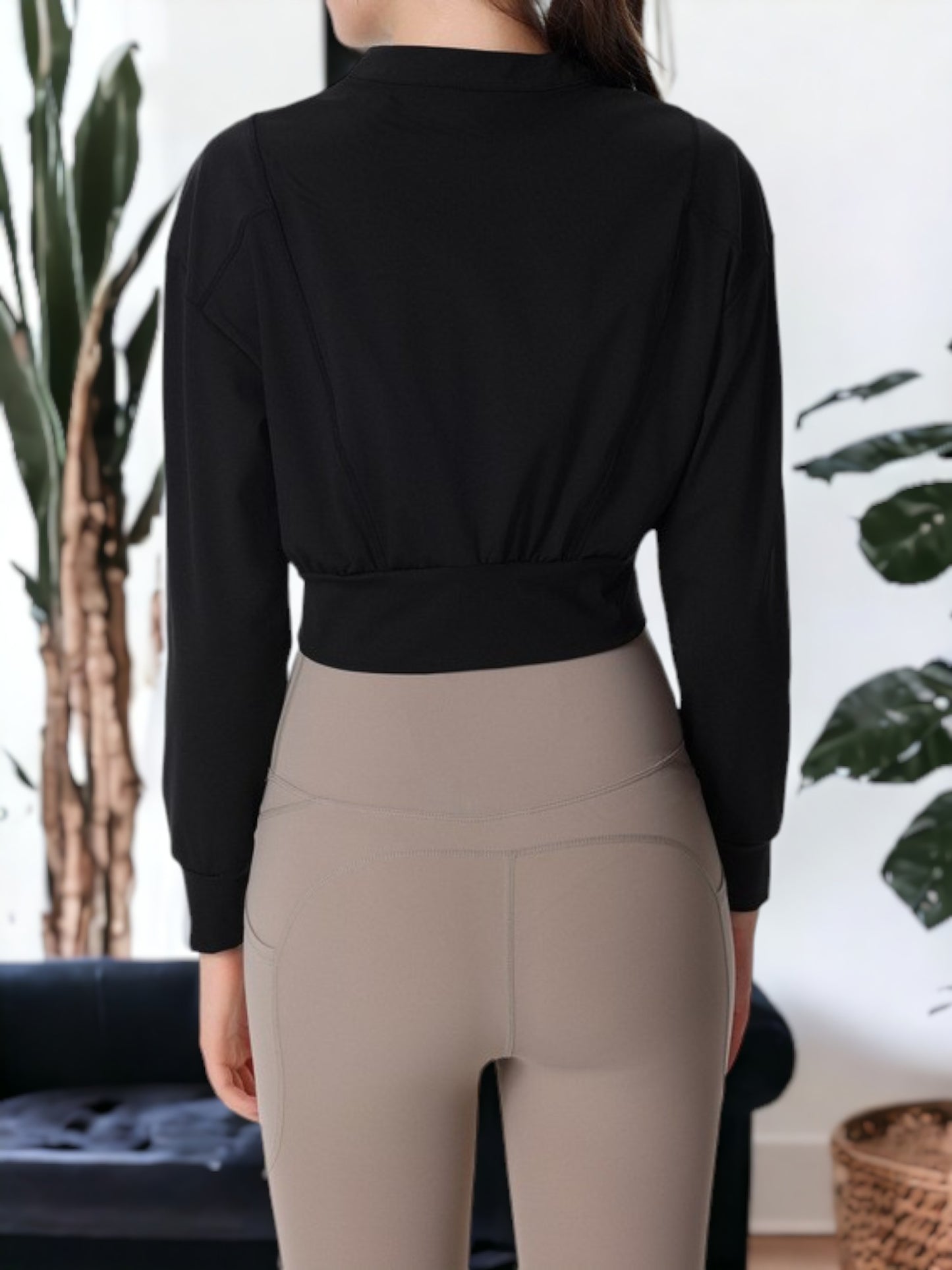 Chaqueta de entrenamiento de pilates de manga larga Ropa deportiva y fitness