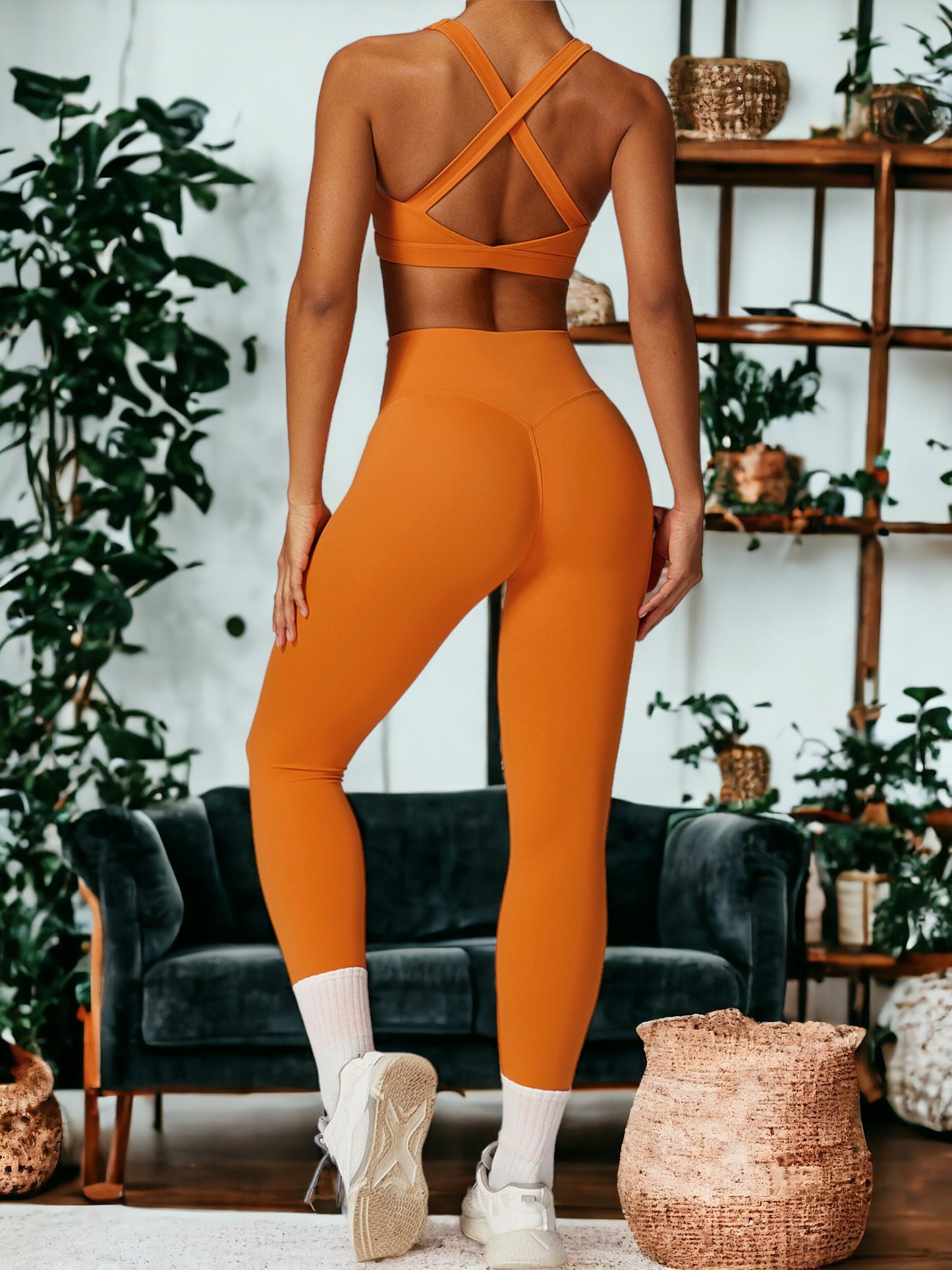 Traje de fitness ajustado y de secado rápido para adelgazar la espalda