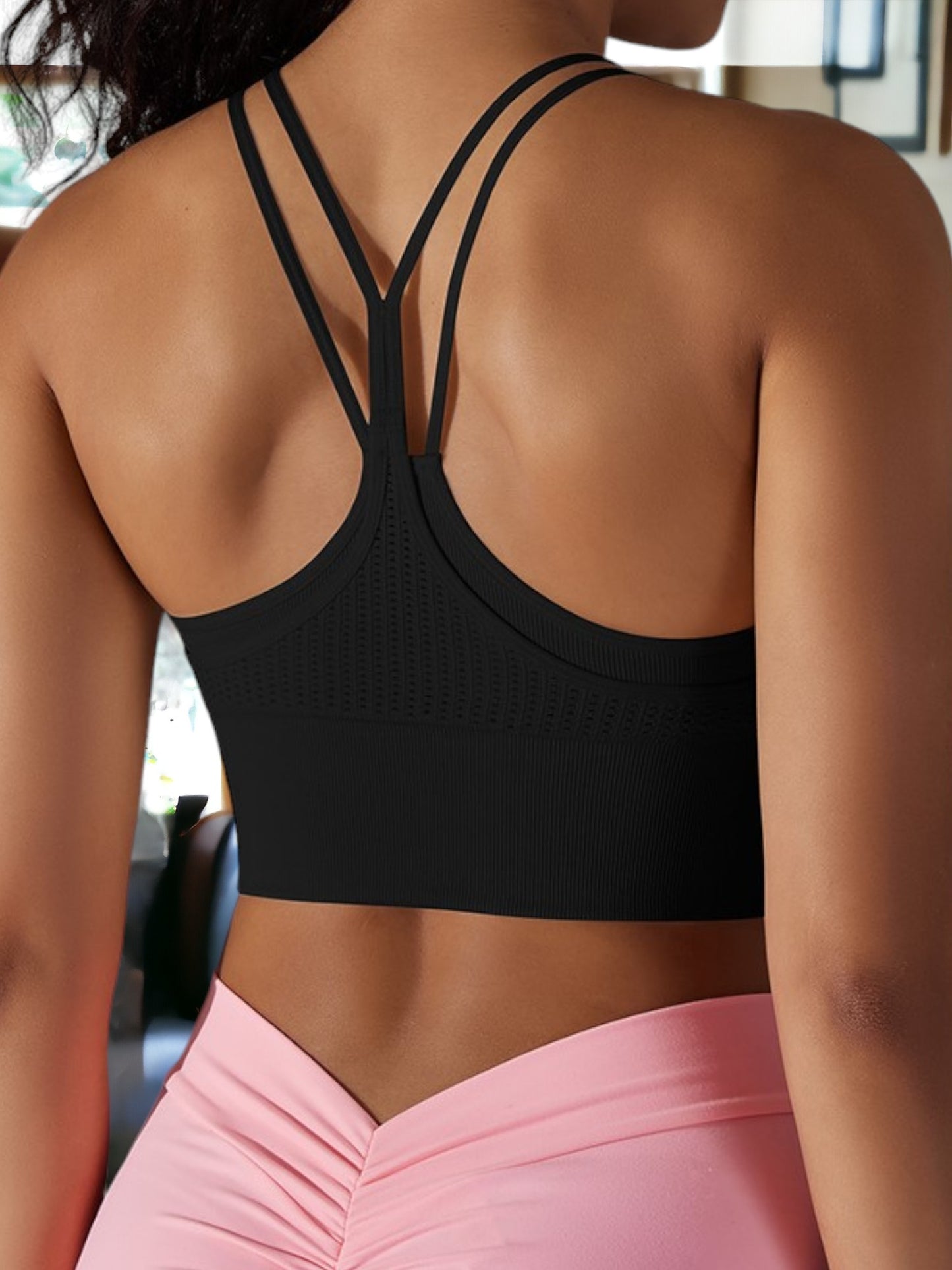 Tops de ropa deportiva de yoga de doble capa