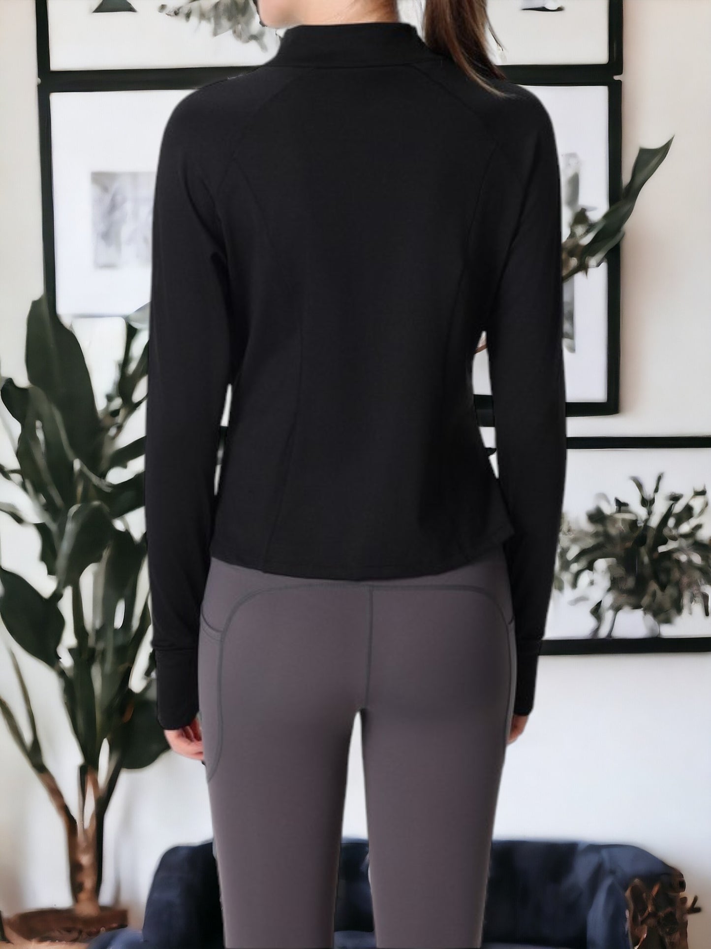 Chaqueta deportiva de manga larga, transpirable, de secado rápido y de alta elasticidad