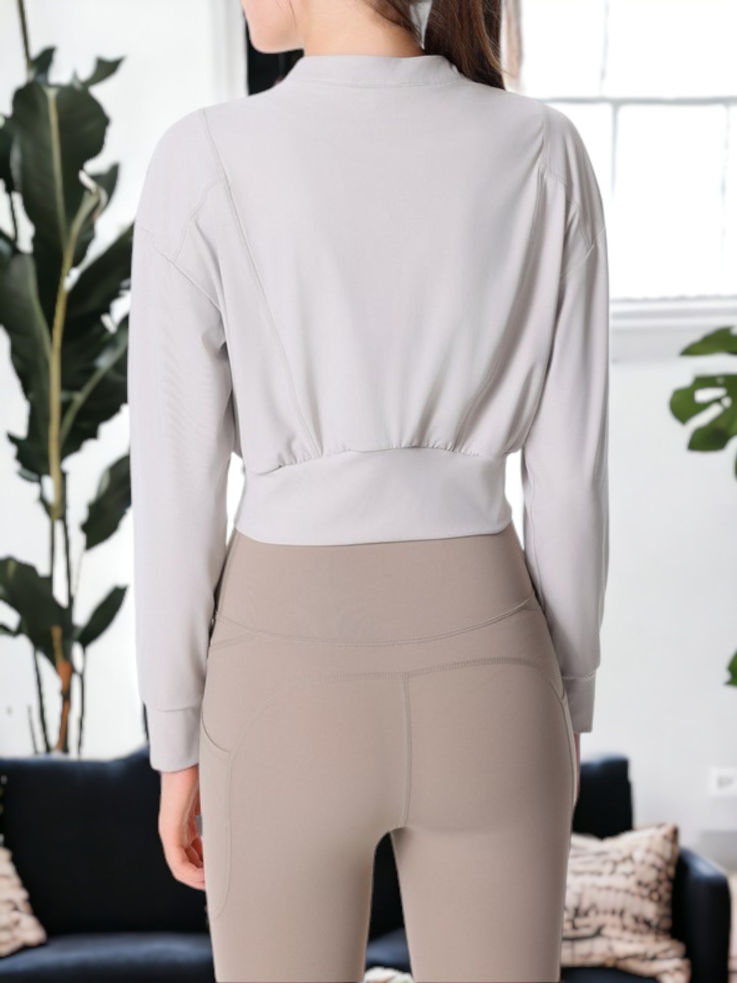 Chaqueta de entrenamiento de pilates de manga larga Ropa deportiva y fitness