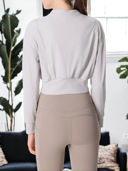 Chaqueta de entrenamiento de pilates de manga larga Ropa deportiva y fitness