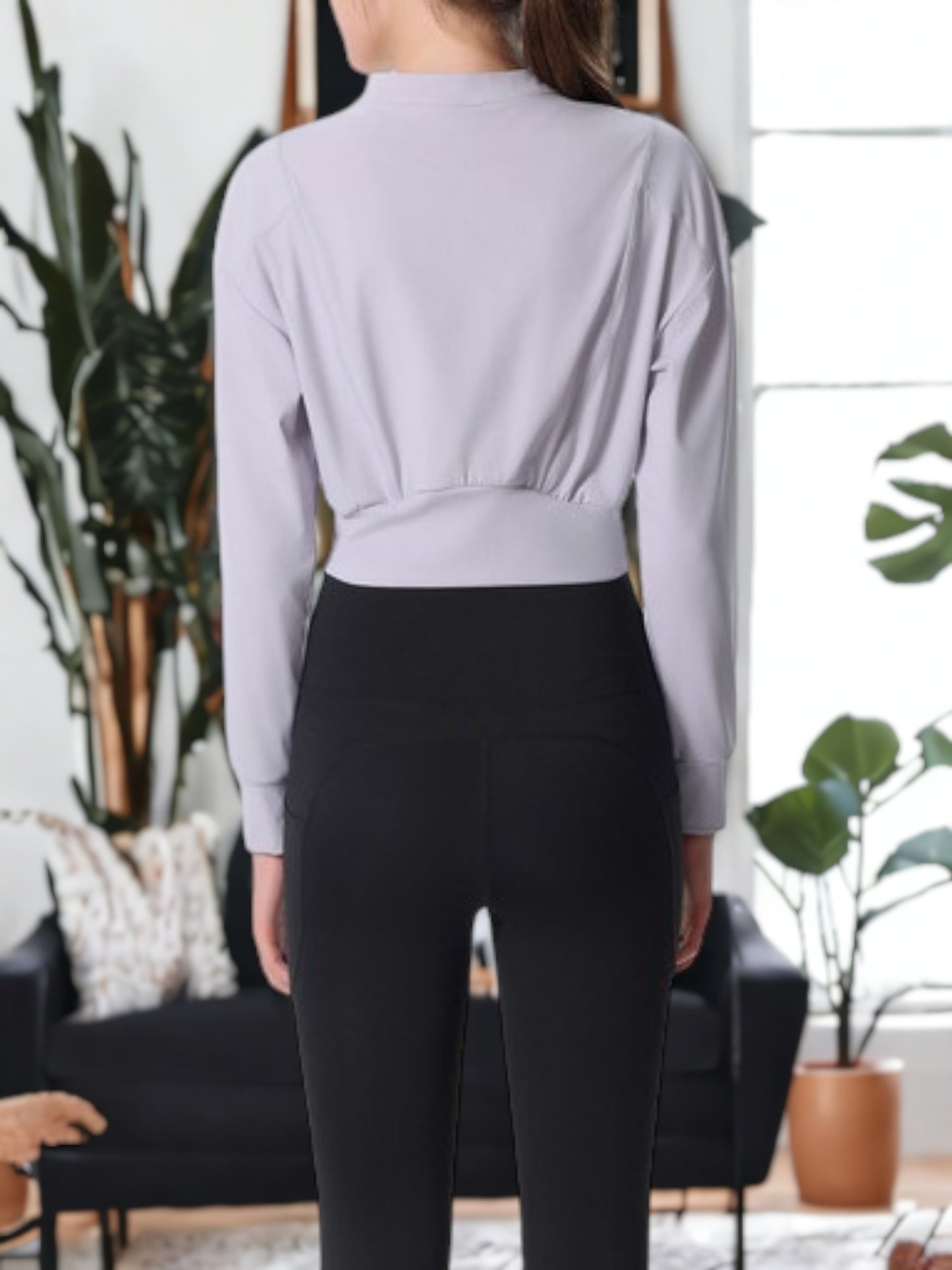 Chaqueta de entrenamiento de pilates de manga larga Ropa deportiva y fitness