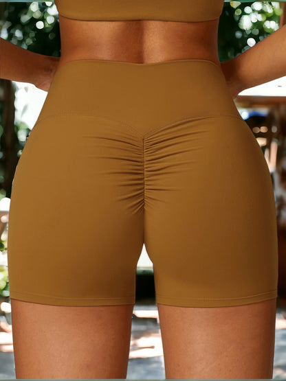 Pantalones cortos de yoga con cintura alta para controlar el abdomen
