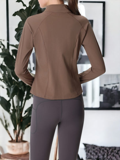 Chaqueta deportiva de manga larga, transpirable, de secado rápido y de alta elasticidad