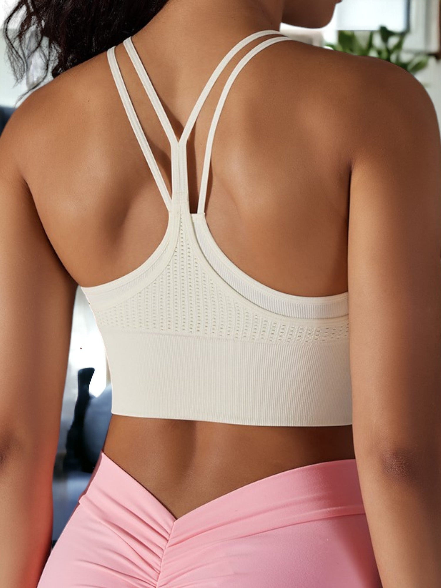 Tops de ropa deportiva de yoga de doble capa