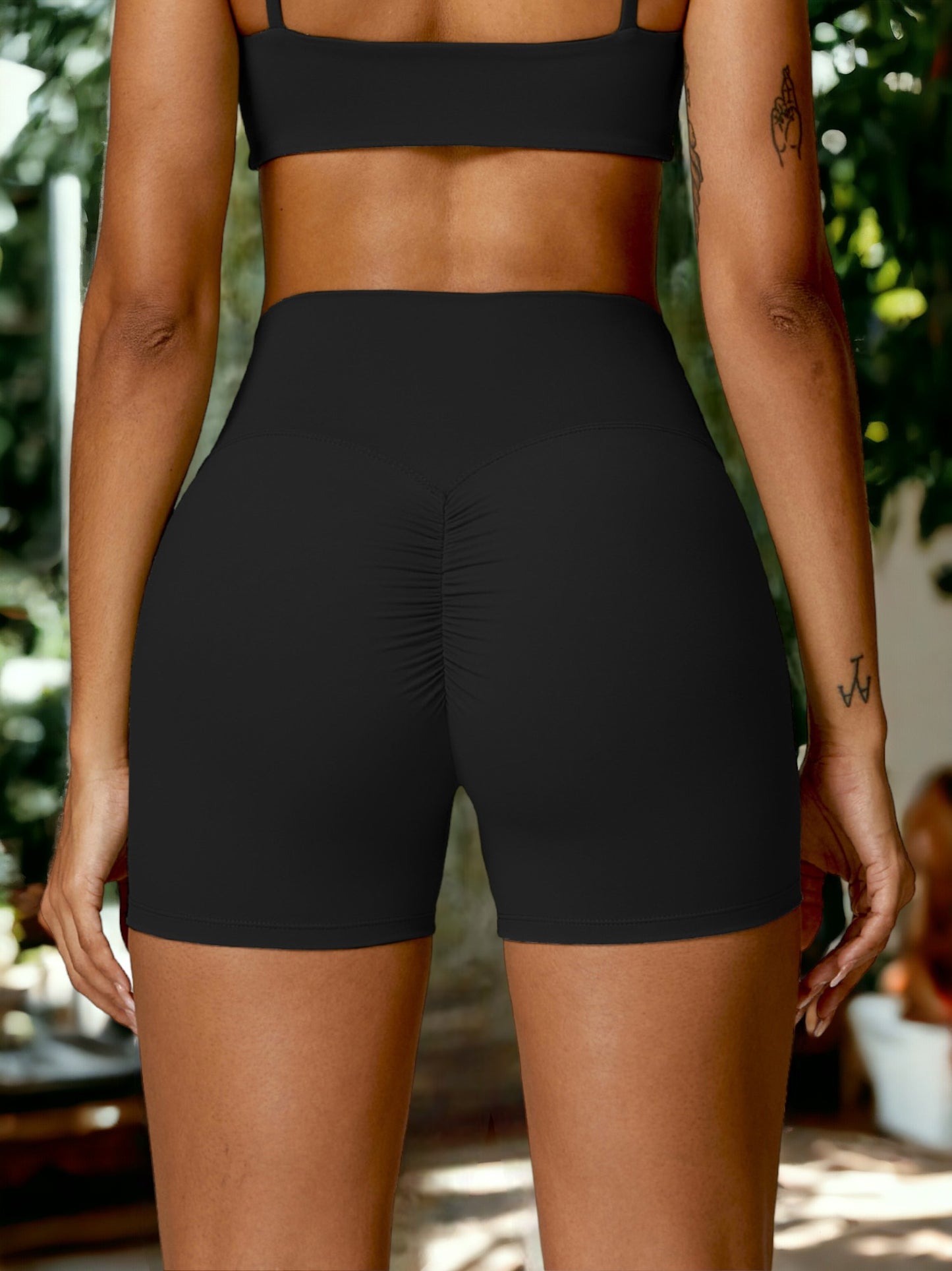 Pantalones cortos de yoga con cintura alta para controlar el abdomen