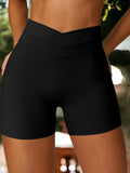 Pantalones cortos de fitness ajustados y de cintura alta que realzan los glúteos