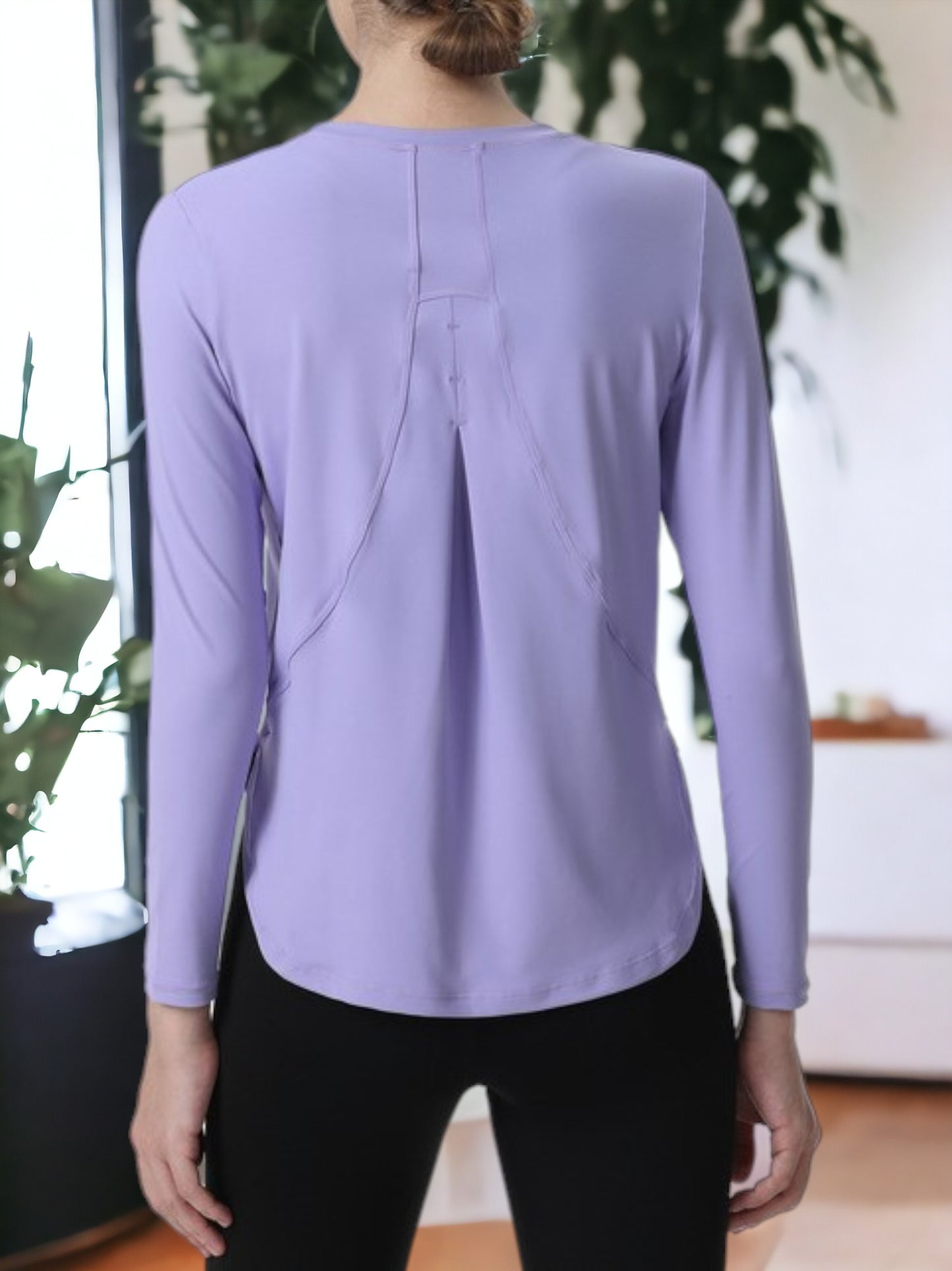 Sudadera de yoga holgada, ajustada, de manga larga y secado rápido