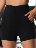 Pantalones cortos de yoga que absorben la humedad al aire libre