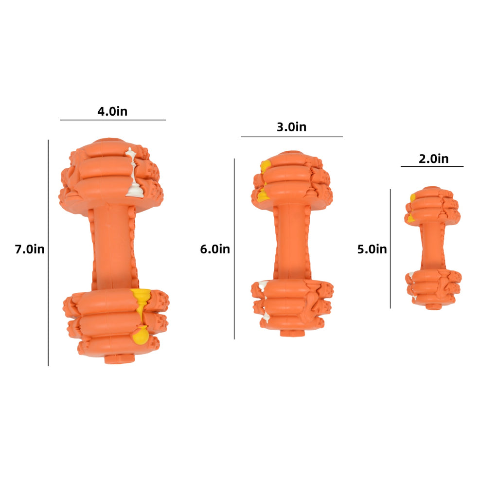 Alilang Dog Chew Toys for Aggressive Chewers Tough Durable Indestructible Dumbbell Toy for Large Medium Dogs