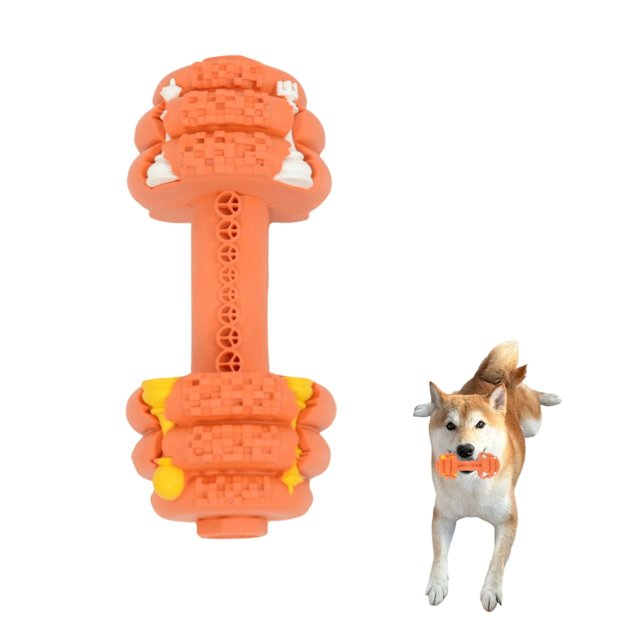 Alilang Dog Chew Toys for Aggressive Chewers Tough Durable Indestructible Dumbbell Toy for Large Medium Dogs