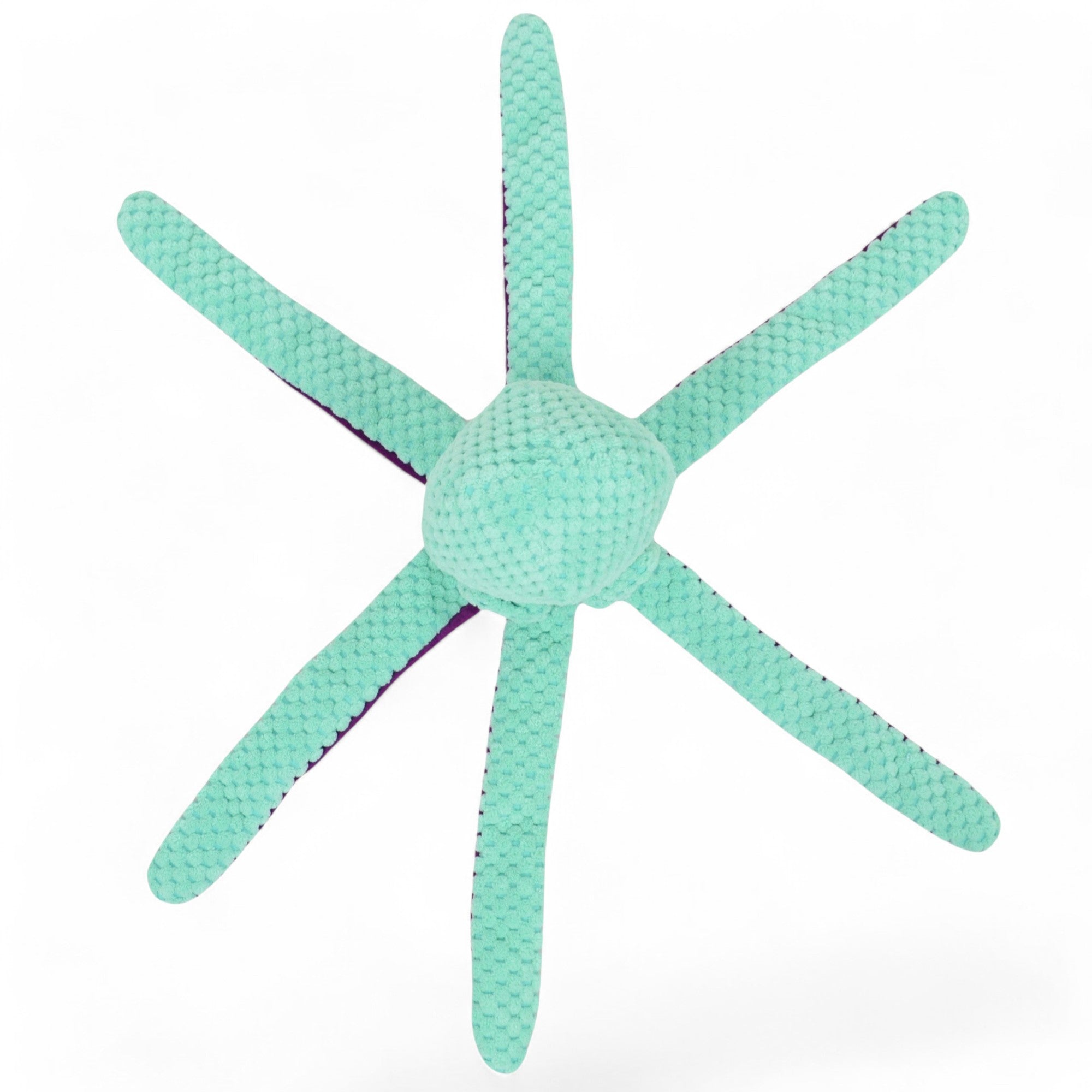 Alilang Large Octopus Squeaky Plush Dog Toy - Durable Knotted Design with 6 Legs, Ideal for Tug and Fetch Play, Chew-Friendly