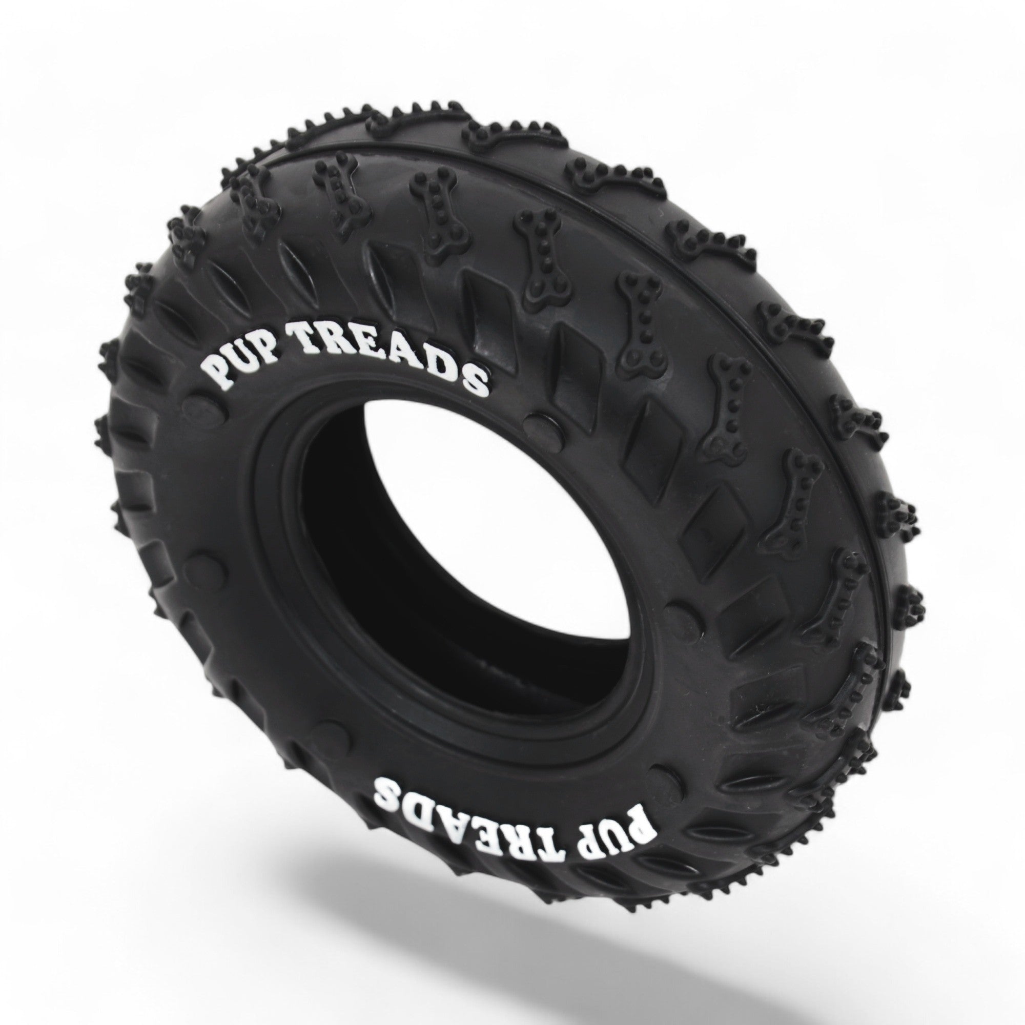 Alilang Durable Chew Tire Toy for Medium to Large Dogs - Interactive Rubber Design, Tough for Aggressive Chewers, 15cm Diameter