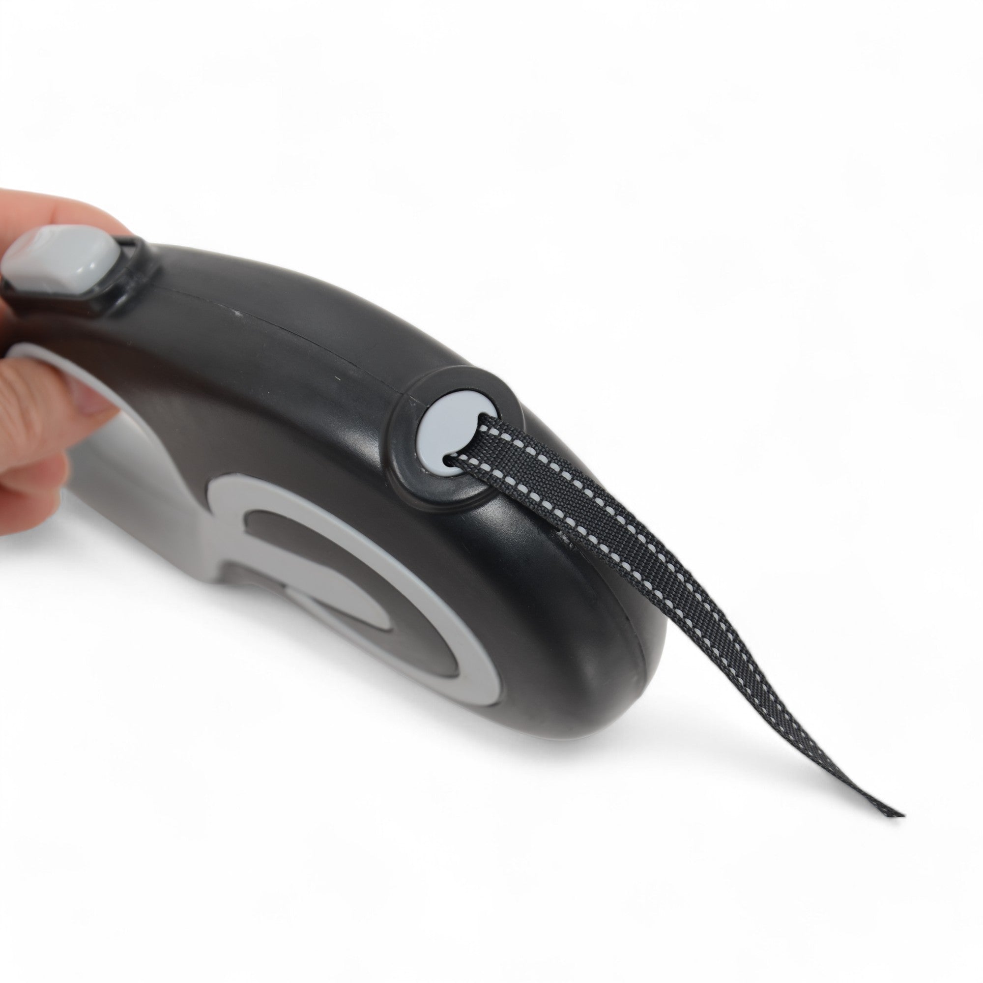 Alilang Retractable Dog Leash with Easy One-Button Brake and Lock - 16ft Strong Nylon Tape, Ergonomic Anti-Slip Handle for Comfortable Grip