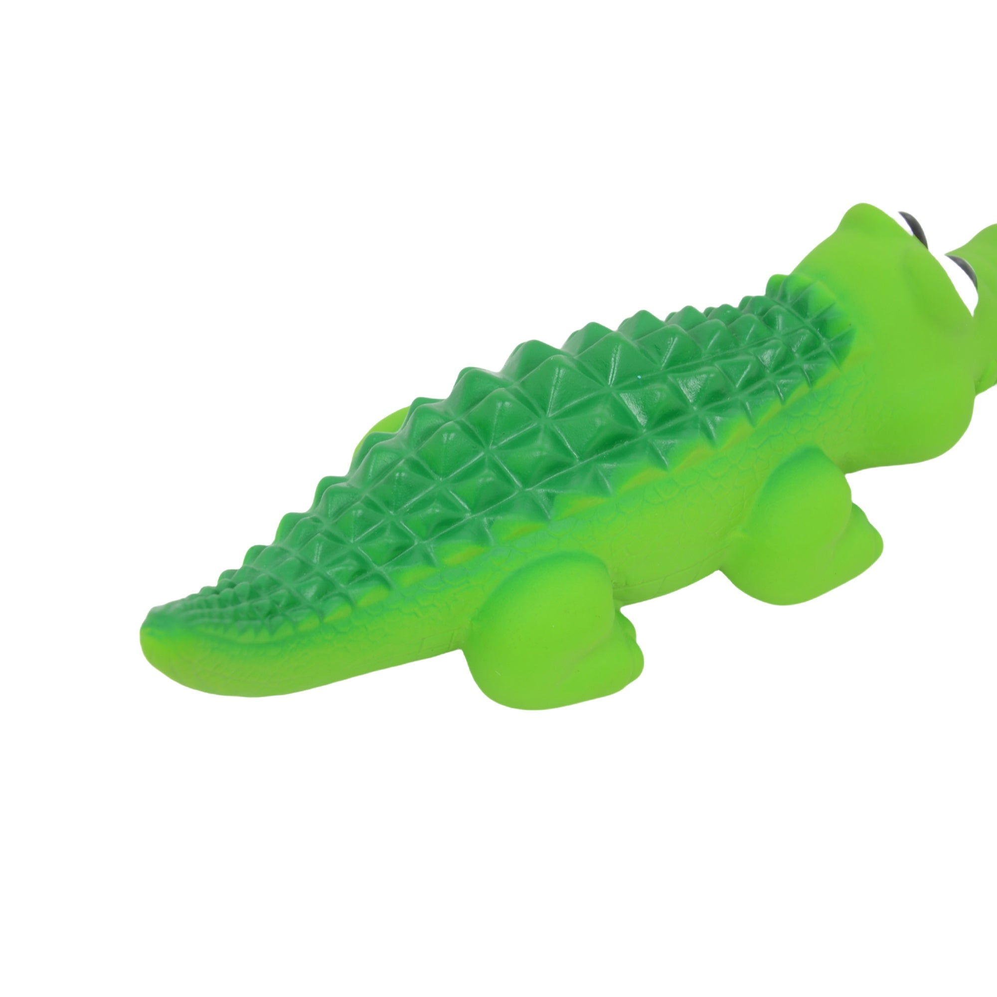 Alilang Squeaky Alligator Dog Toy for Interactive Play - Durable Rubber with Fun Sound, Helps with Teething and Dental Health