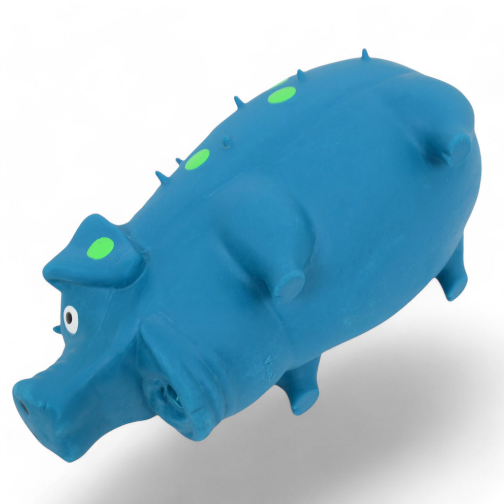 Alilang Colorful Squeaky Pig Dog Toys - Soft Rubber Animal Chew Toys for Interactive Play, Durable and Fun for Small to Medium Dogs