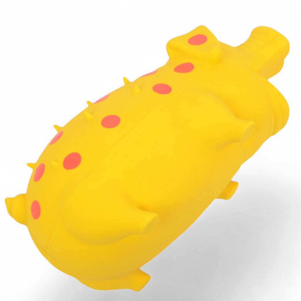 Alilang Colorful Squeaky Pig Dog Toys - Soft Rubber Animal Chew Toys for Interactive Play, Durable and Fun for Small to Medium Dogs