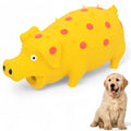 Alilang Colorful Squeaky Pig Dog Toys - Soft Rubber Animal Chew Toys for Interactive Play, Durable and Fun for Small to Medium Dogs