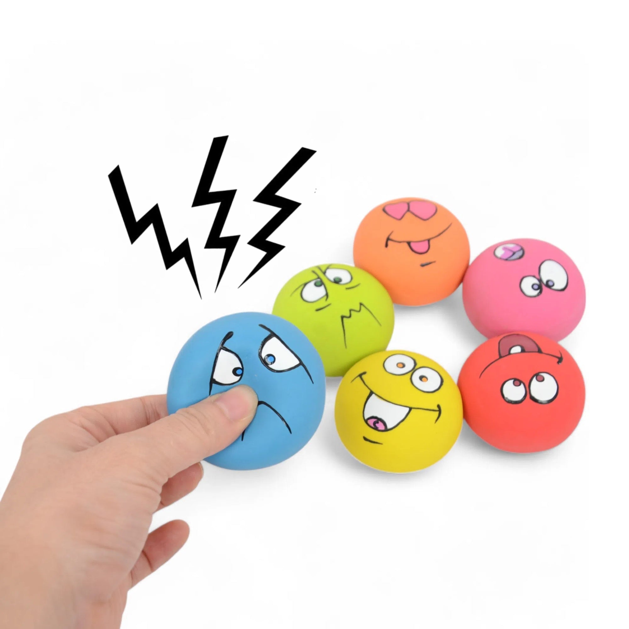 Alilang Pet Squeaky Latex Toy Set with Funny Faces Durable BPA-Free Eco-Friendly Design for Small and Medium Dogs