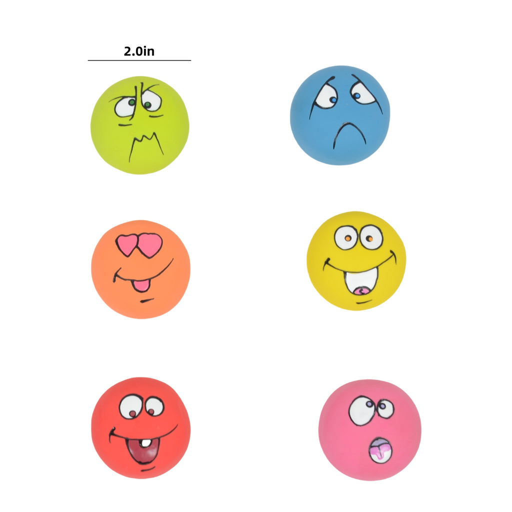 Alilang Pet Squeaky Latex Toy Set with Funny Faces Durable BPA-Free Eco-Friendly Design for Small and Medium Dogs