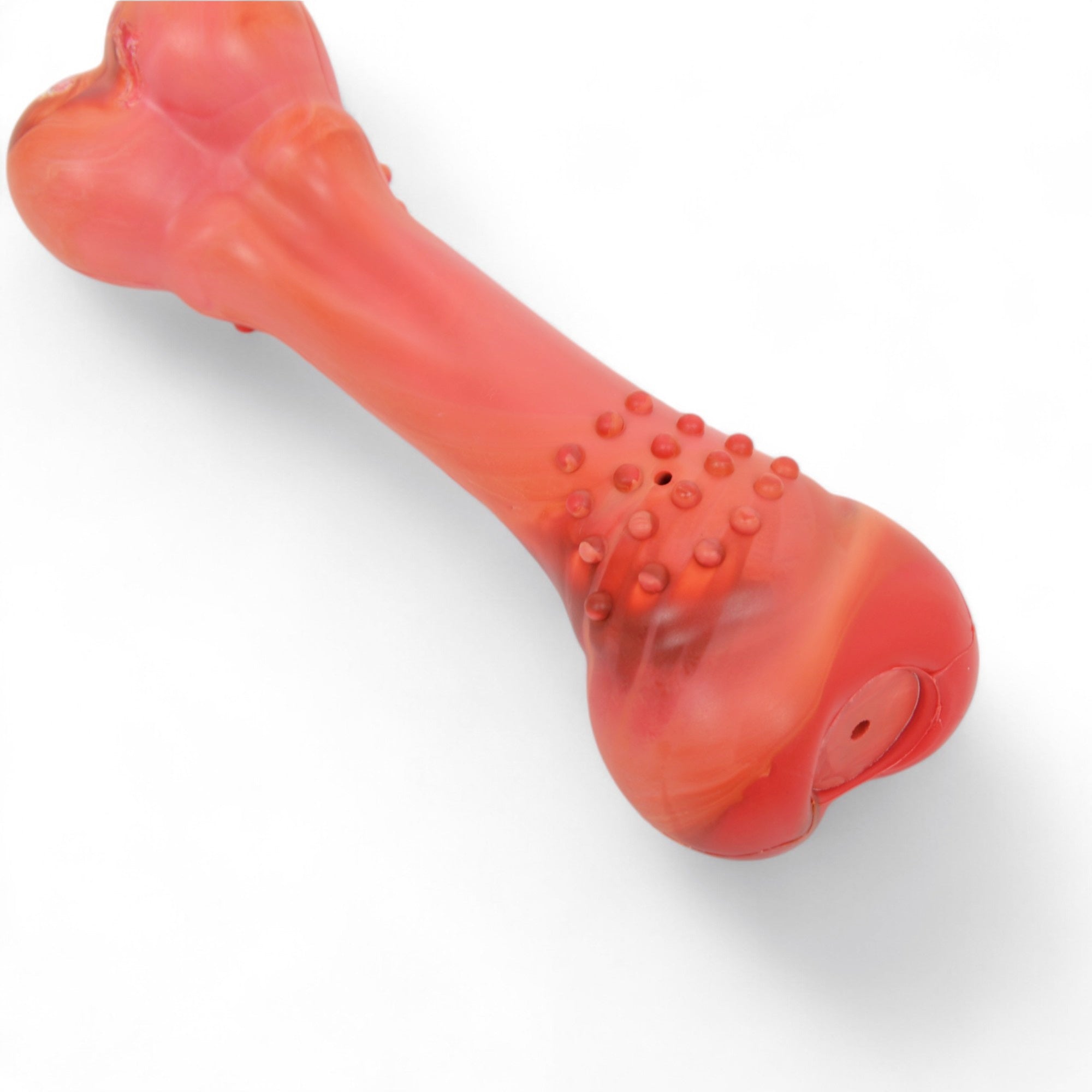 Alilang Interactive Dog Chew Bone Squeaker Natural Rubber Durable Design for Medium and Large Dogs