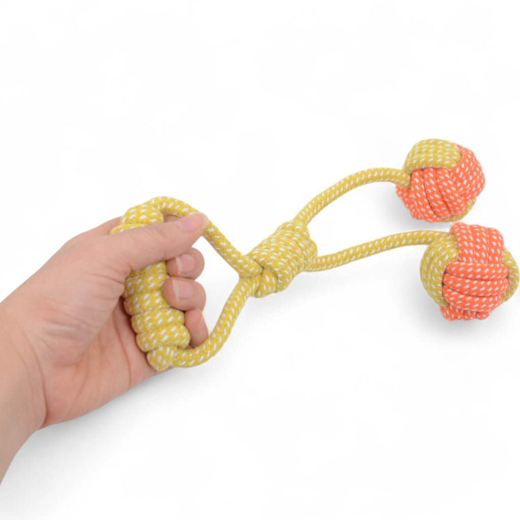 Dog Rope Toy Set Four Durable Chew Toys with Giraffe Carrot and Ball Designs for Small to Medium Dogs, 4 Pack