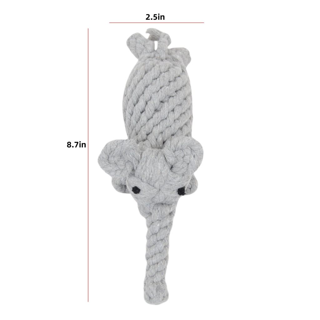 Durable Dog Rope Chew Toy for Interactive Play, Fun for Small to Medium Dogs, Elephant Design