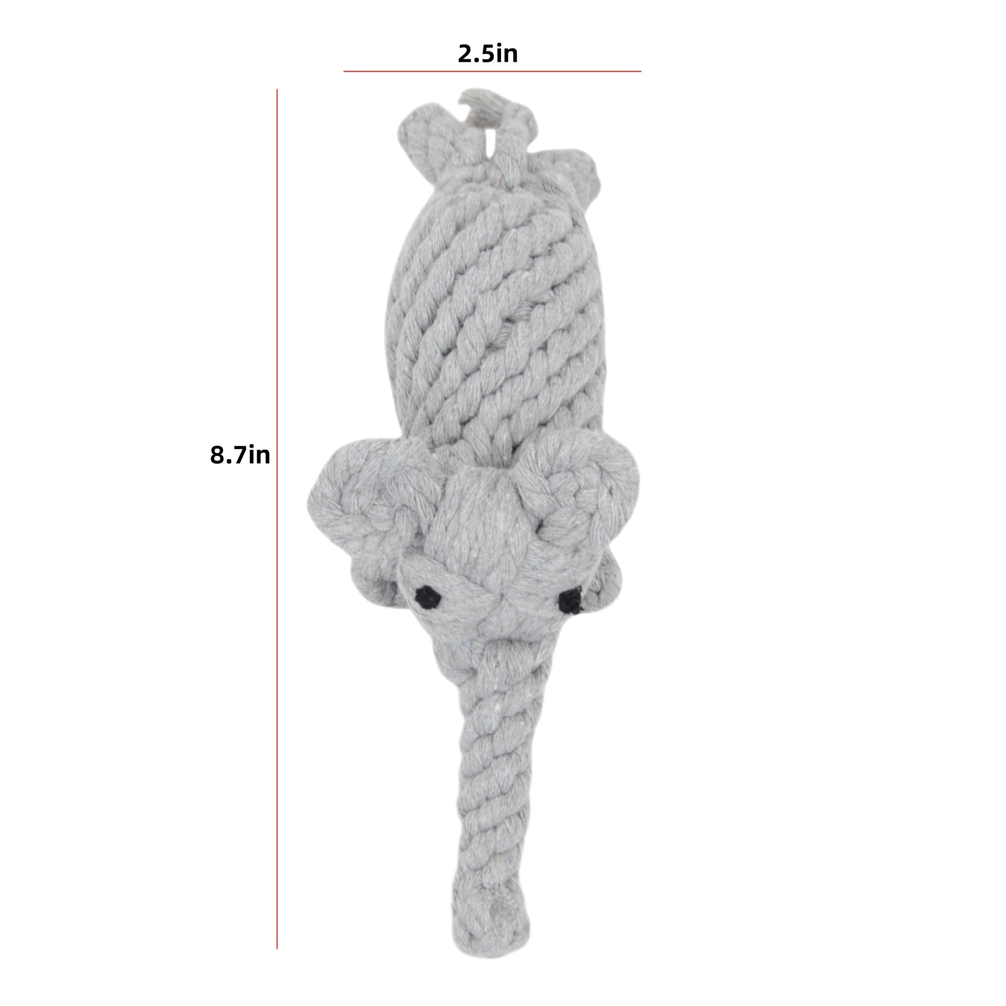 Durable Dog Rope Chew Toy for Interactive Play, Fun for Small to Medium Dogs, Elephant Design