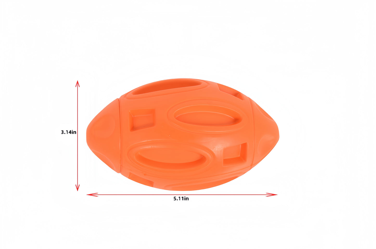 Alilang High Quality Rubber Squeaky Rugby - Shaped Dog Toy Durable Pet Toy Ball