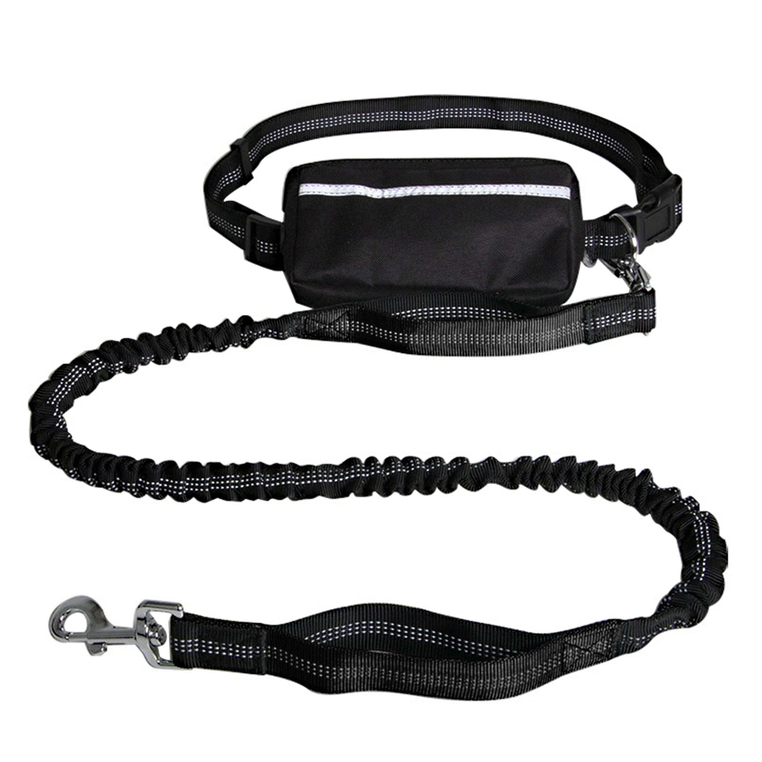 Anna-Kaci Hands Free Dog Leash Adjustable Reflective Running Belt Bag for Walking Jogging with Medium Large Dogs
