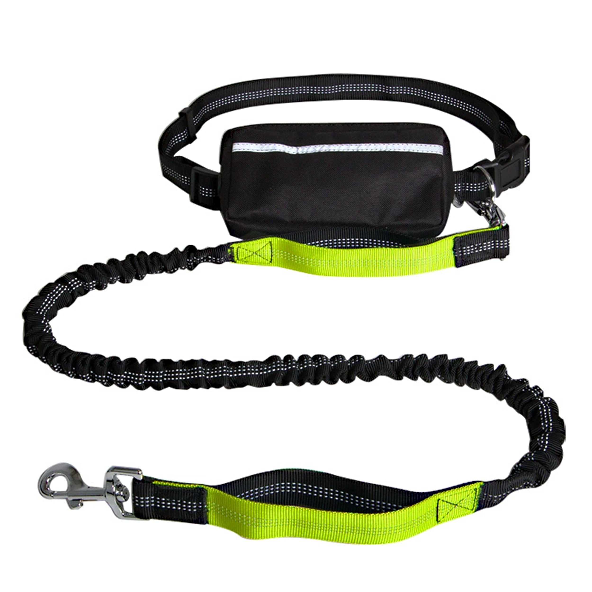 Anna-Kaci Hands Free Dog Leash Adjustable Reflective Running Belt Bag for Walking Jogging with Medium Large Dogs