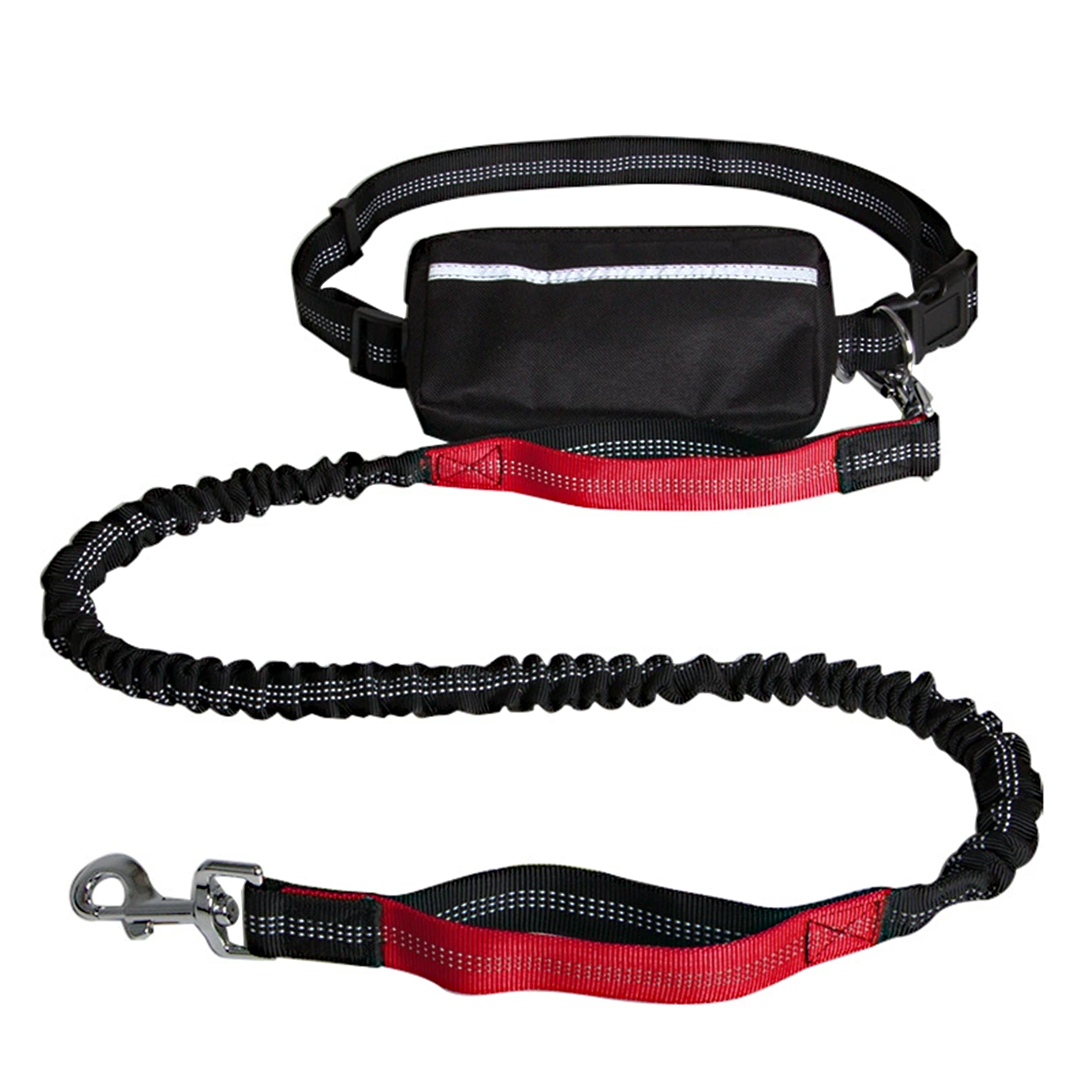Anna-Kaci Hands Free Dog Leash Adjustable Reflective Running Belt Bag for Walking Jogging with Medium Large Dogs