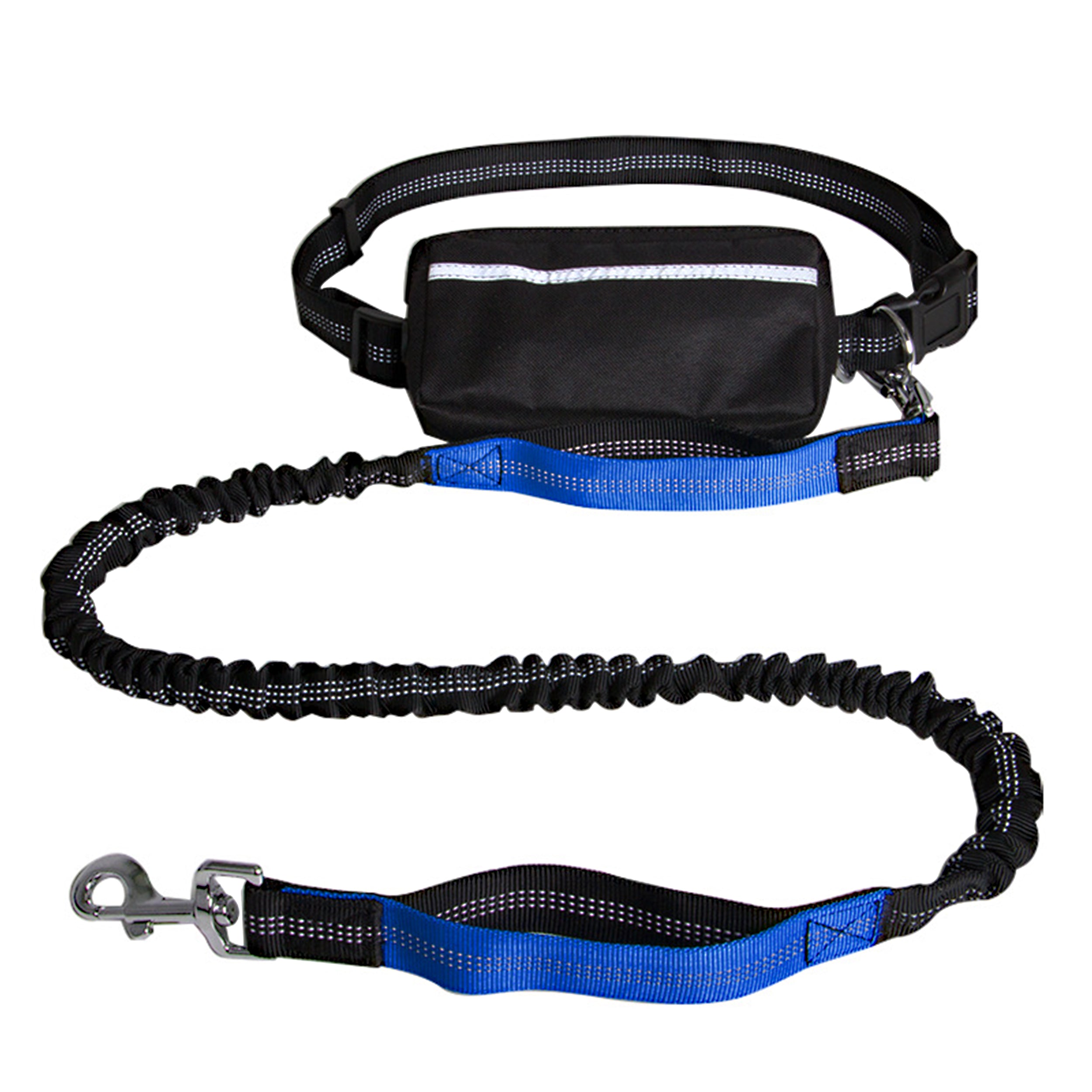 Anna-Kaci Hands Free Dog Leash Adjustable Reflective Running Belt Bag for Walking Jogging with Medium Large Dogs