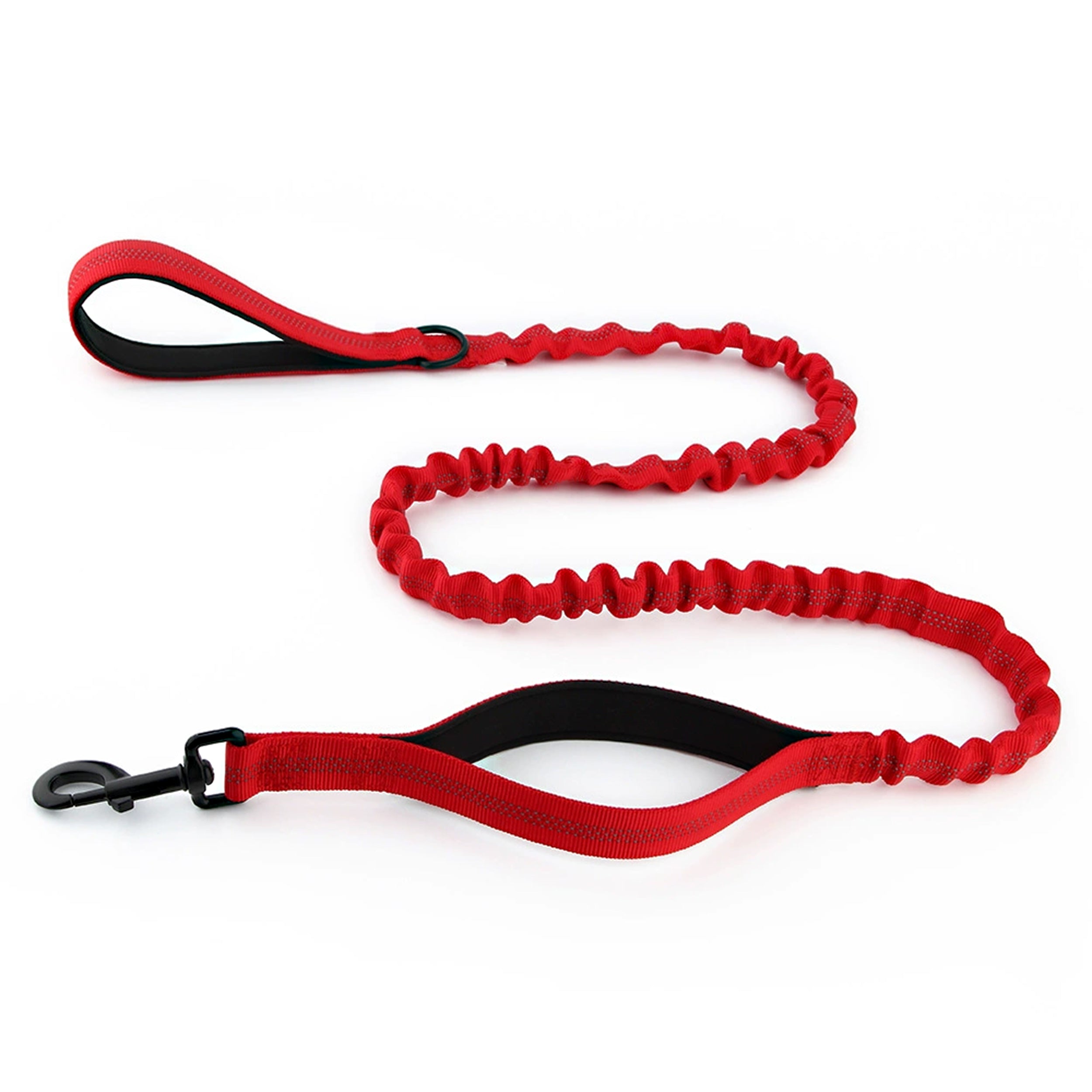 Anna-Kaci Dog Leash Reflective Comfort Dual Handle Elastic Pet Training Leash