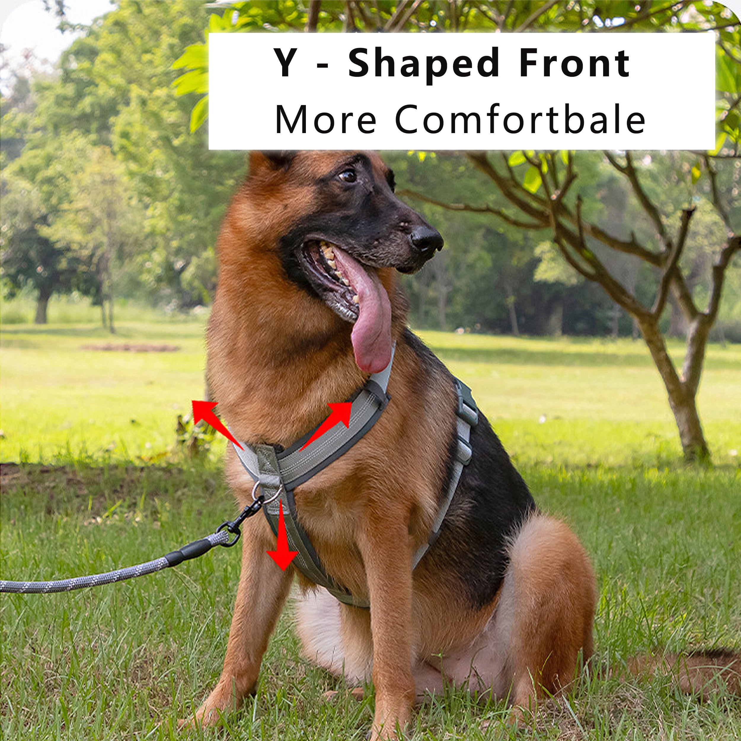 Anna-Kaci No Pull Dog Harness Reflective Adjustable Soft Padded Step-In Pet Harness for All Breeds