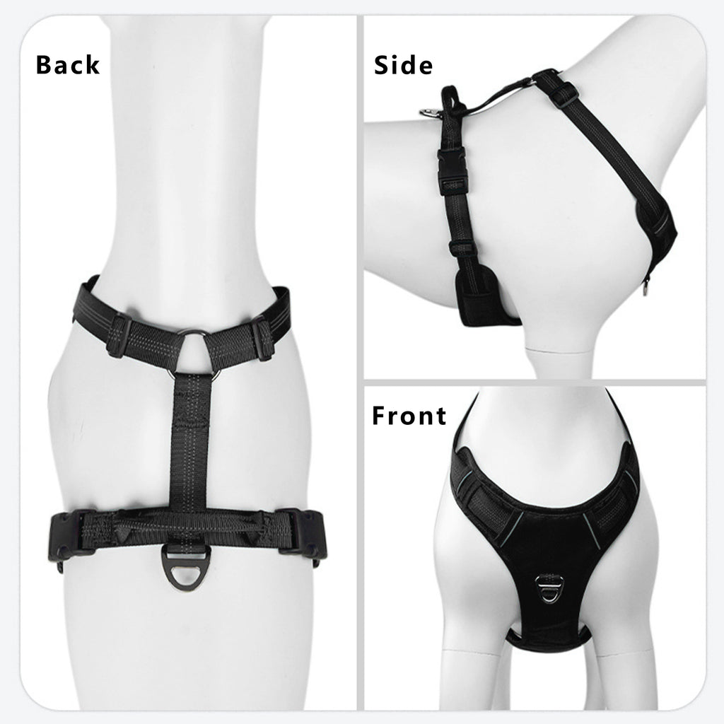 Anna-Kaci No Pull Dog Harness Reflective Adjustable Breathable Mesh Padded Pet Harness for All Breeds