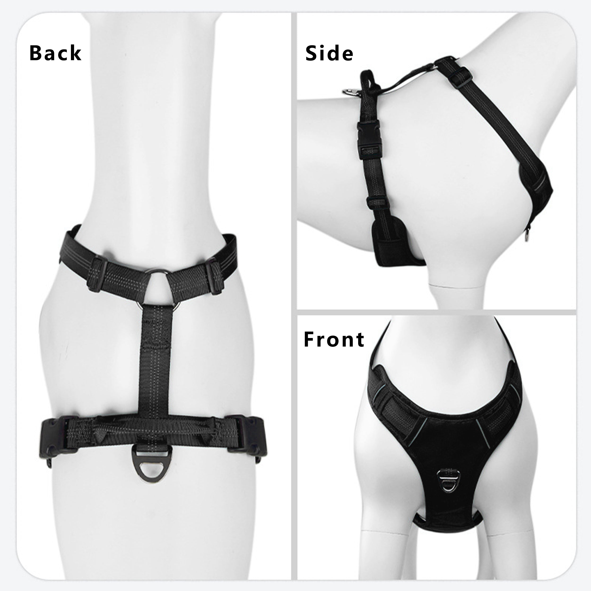 Anna-Kaci No Pull Dog Harness Reflective Adjustable Breathable Mesh Padded Pet Harness for All Breeds