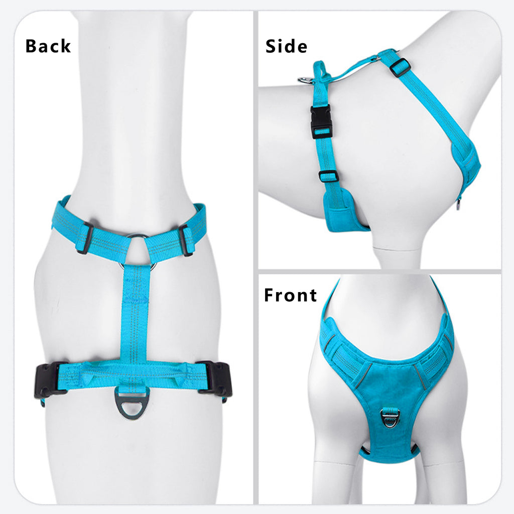 Anna-Kaci No Pull Dog Harness Reflective Adjustable Breathable Mesh Padded Pet Harness for All Breeds