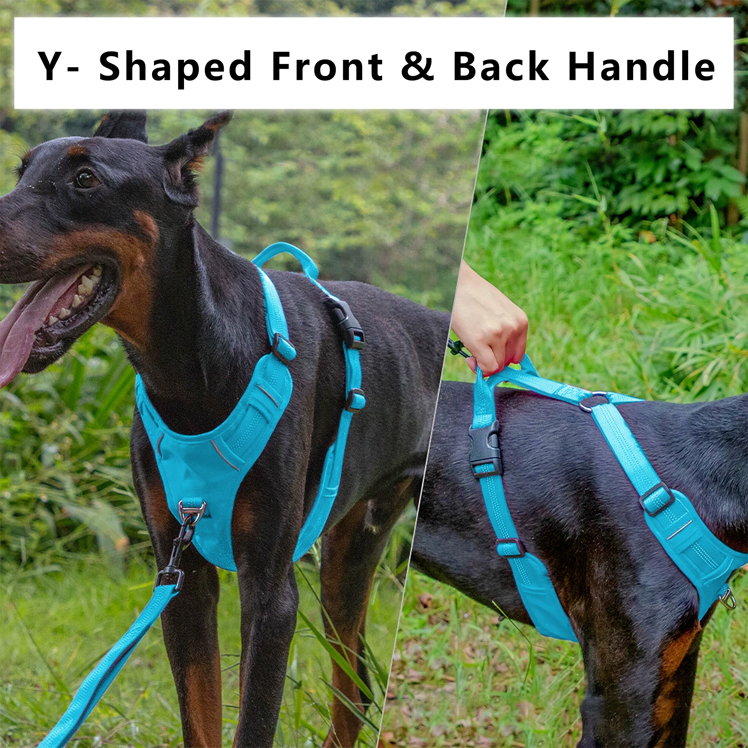 Anna-Kaci No Pull Dog Harness Reflective Adjustable Breathable Mesh Padded Pet Harness for All Breeds