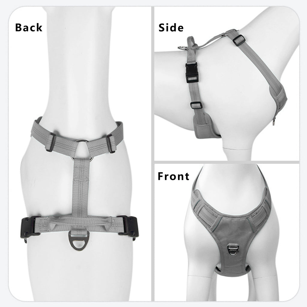 Anna-Kaci No Pull Dog Harness Reflective Adjustable Breathable Mesh Padded Pet Harness for All Breeds