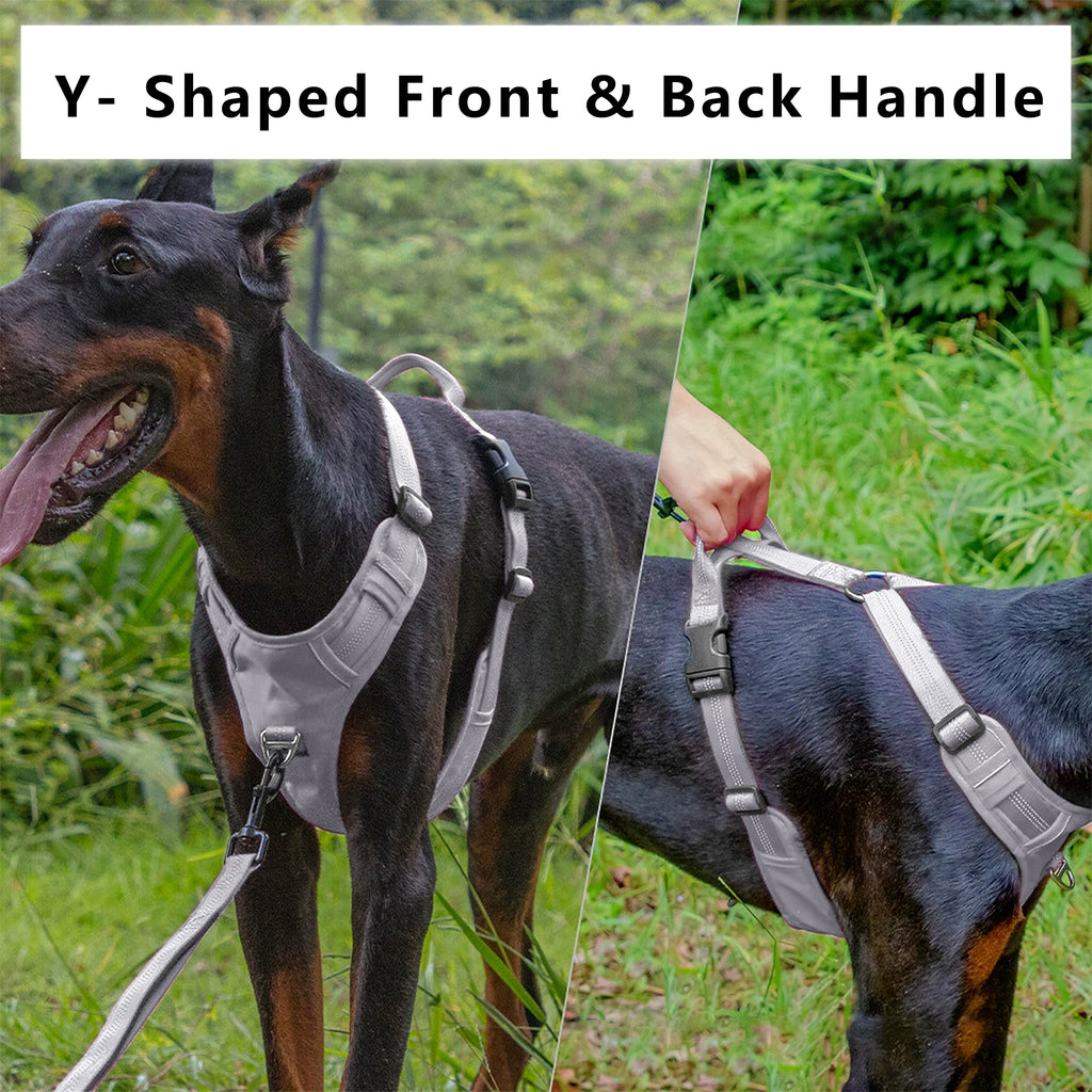 Anna-Kaci No Pull Dog Harness Reflective Adjustable Breathable Mesh Padded Pet Harness for All Breeds