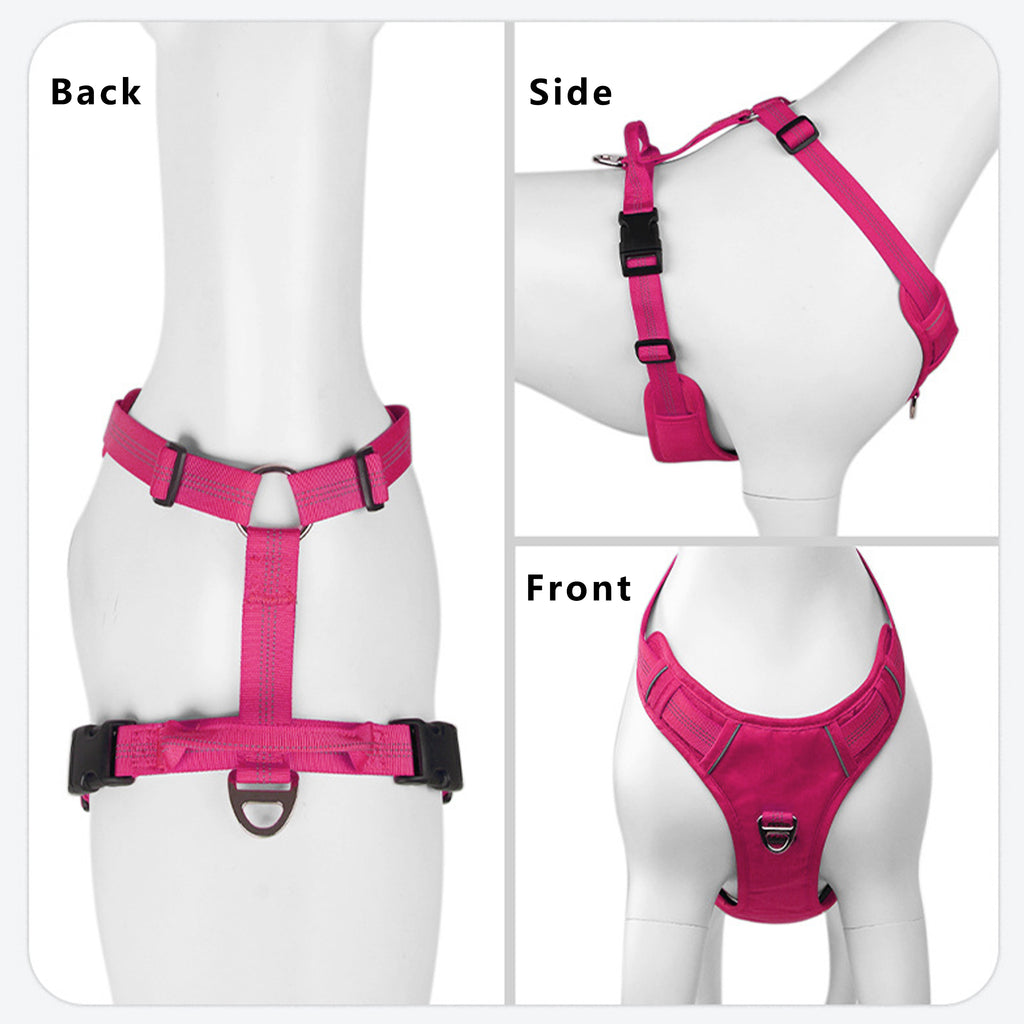 Anna-Kaci No Pull Dog Harness Reflective Adjustable Breathable Mesh Padded Pet Harness for All Breeds