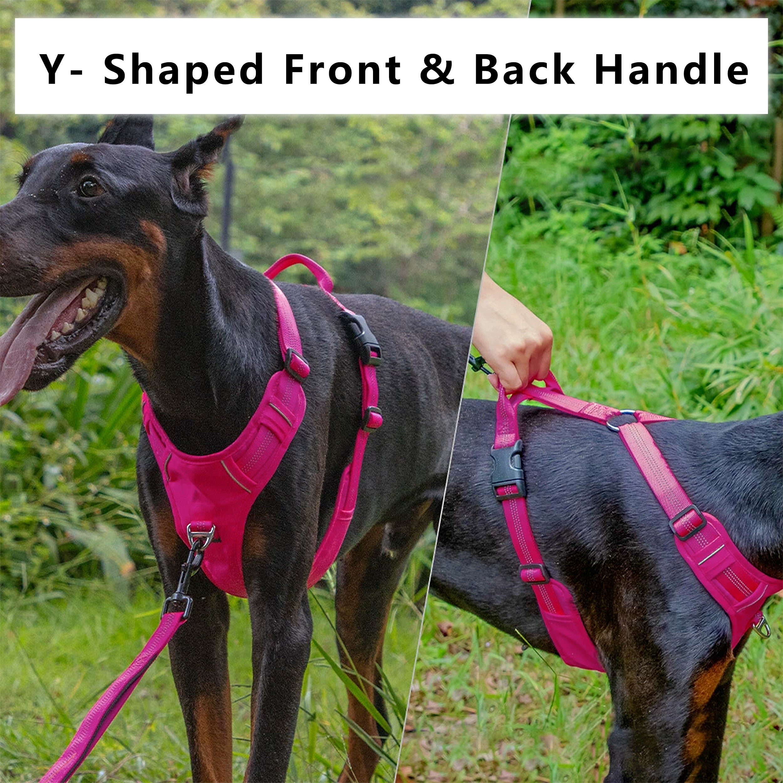 Anna-Kaci No Pull Dog Harness Reflective Adjustable Breathable Mesh Padded Pet Harness for All Breeds