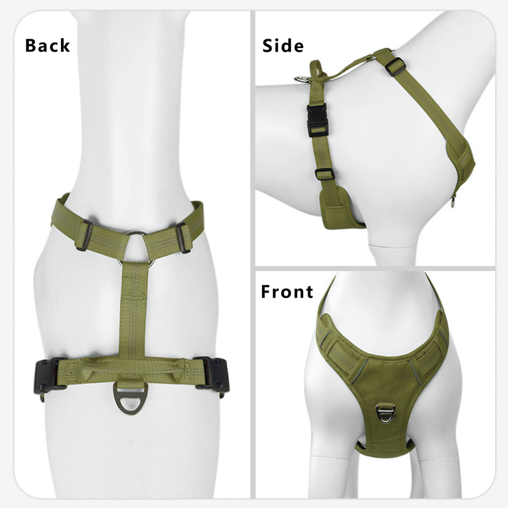 Anna-Kaci No Pull Dog Harness Reflective Adjustable Breathable Mesh Padded Pet Harness for All Breeds