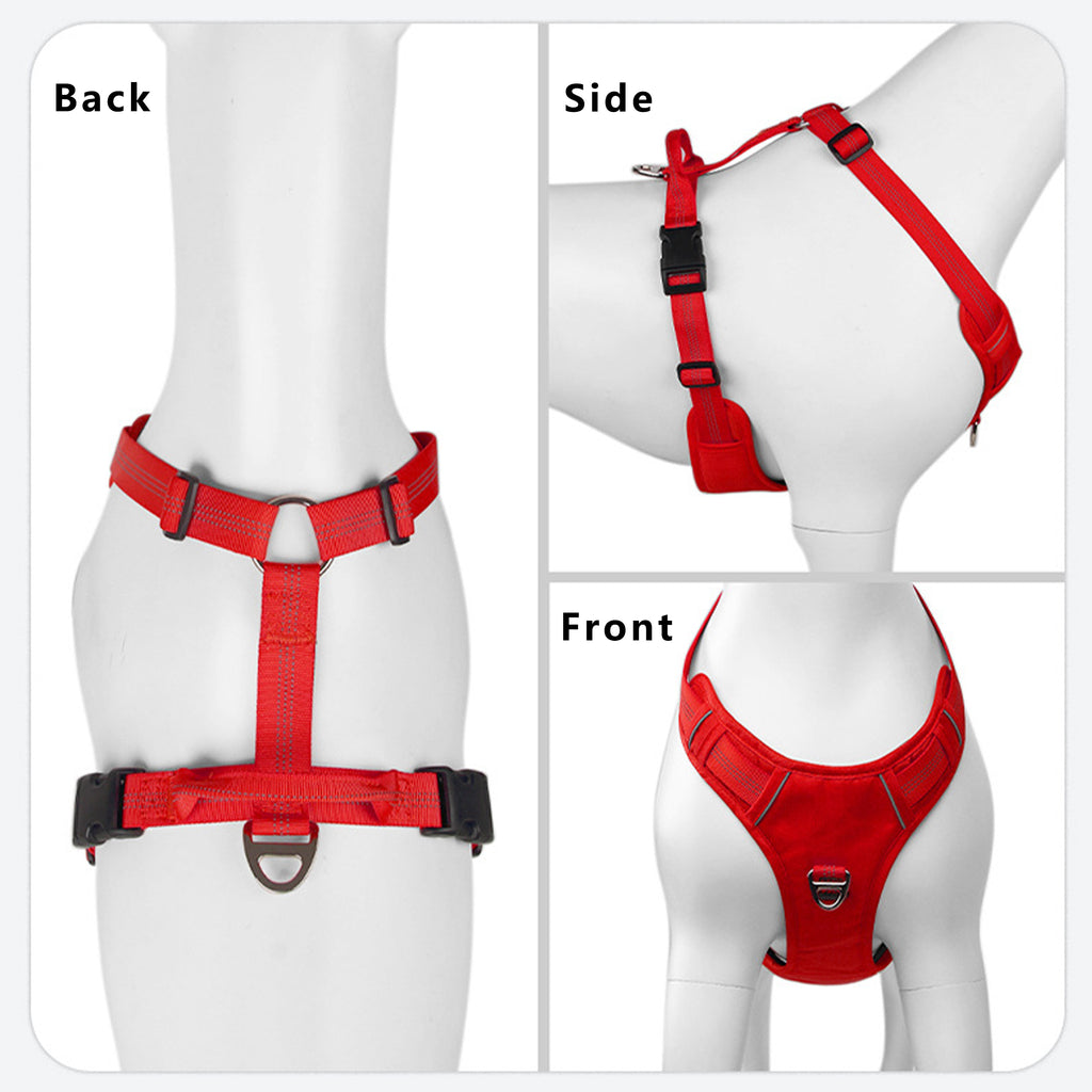 Anna-Kaci No Pull Dog Harness Reflective Adjustable Breathable Mesh Padded Pet Harness for All Breeds
